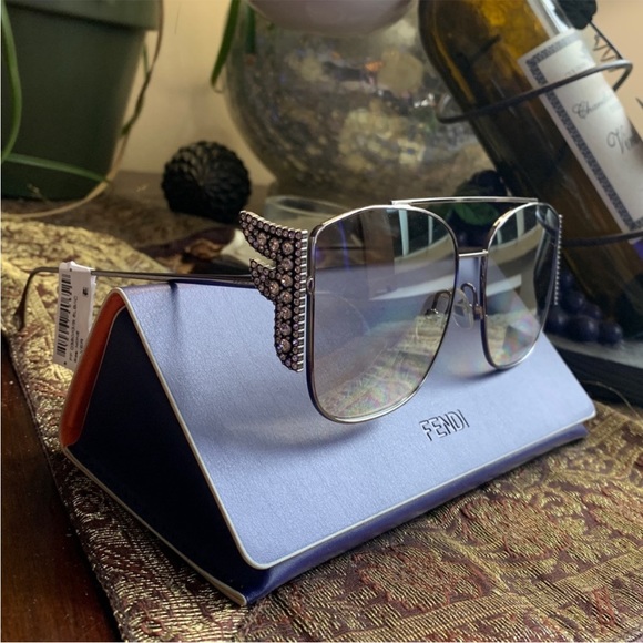 NWT Fendi 62mm Square Brow Bar Sunglasses - Picture 5 of 15